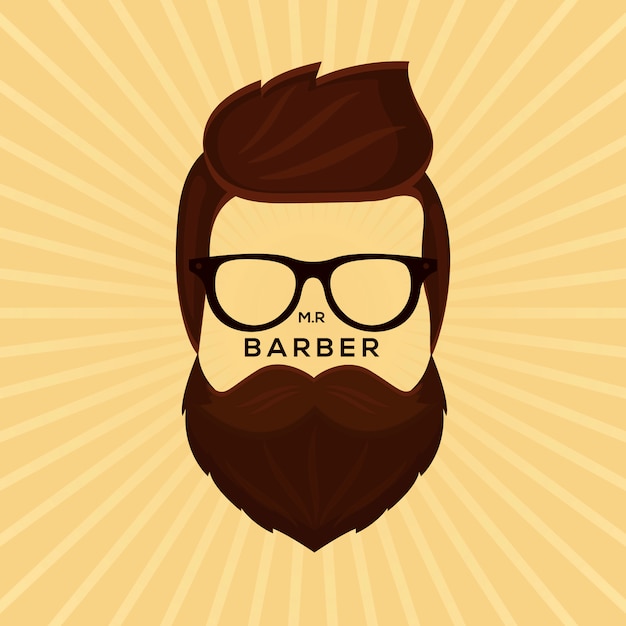 Movember design background with hipster beard