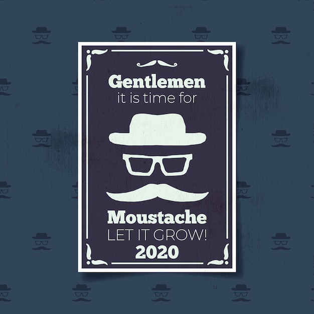 ベクトル ビンテージスタイルのmovemberチラシ