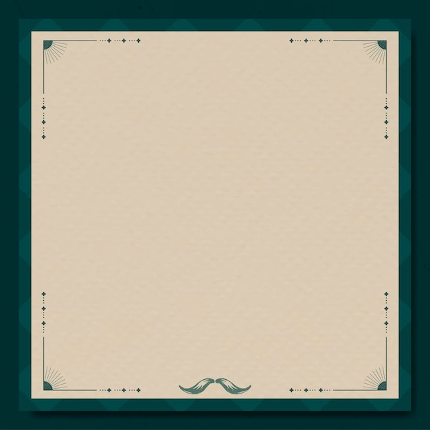 Movember vintage frame design vector