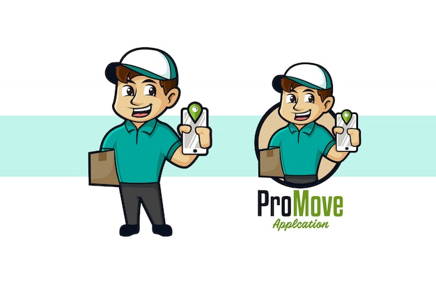 Logo mascotte mover