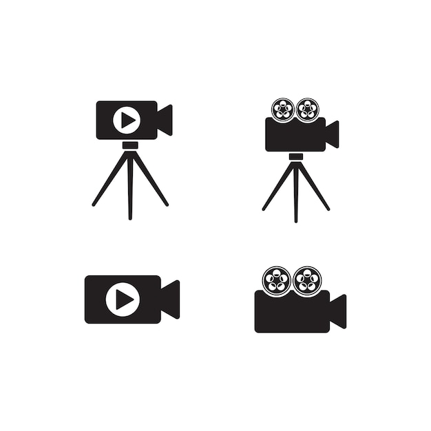 movie camera icon design vector