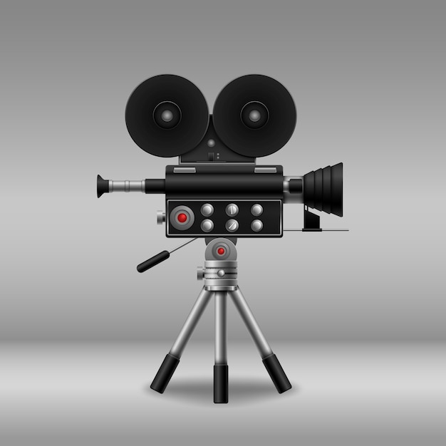 Vector movie camera illustration