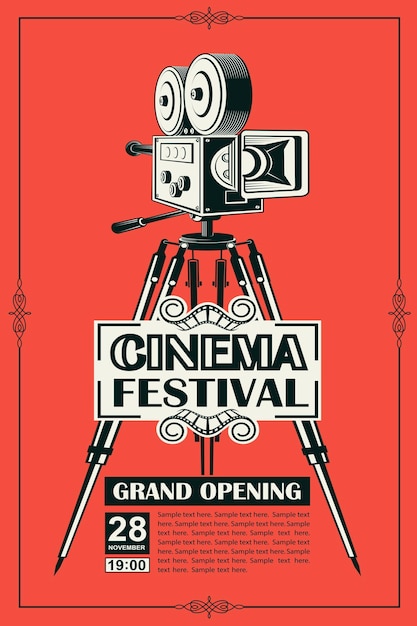 Movie camera poster