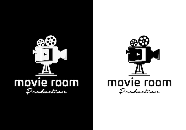 Vector movie, cinematography, cinema room logo design template inspiration