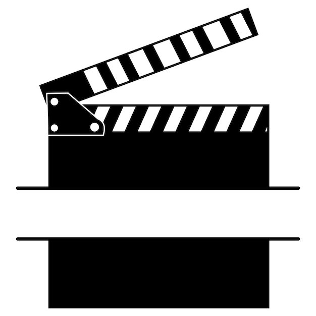 Vector movie clapperboard