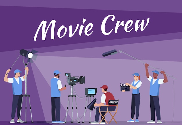 Movie crew sociale poster sjabloon