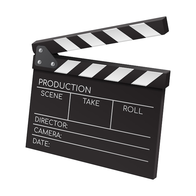 movie director clapperboard for filmmaking