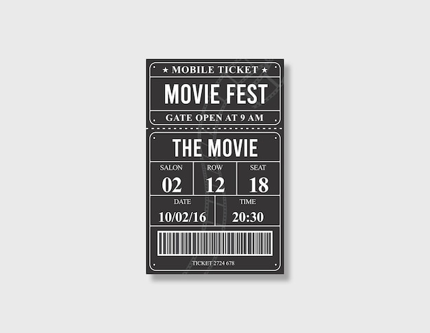 Movie E Ticket Template