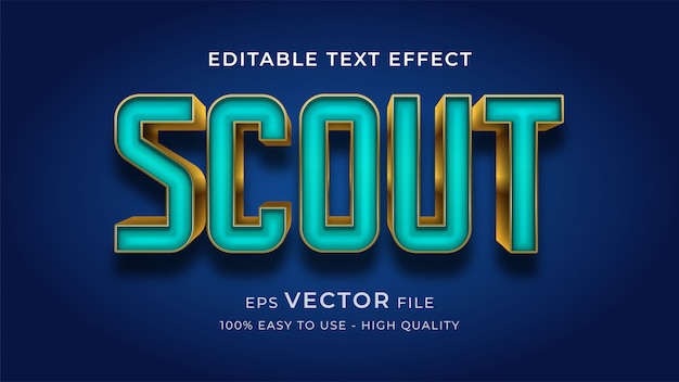 Movie editable text effect concept