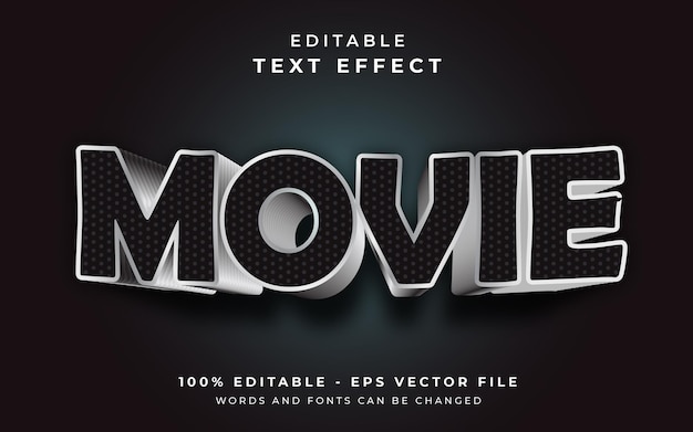 Movie editable text effect