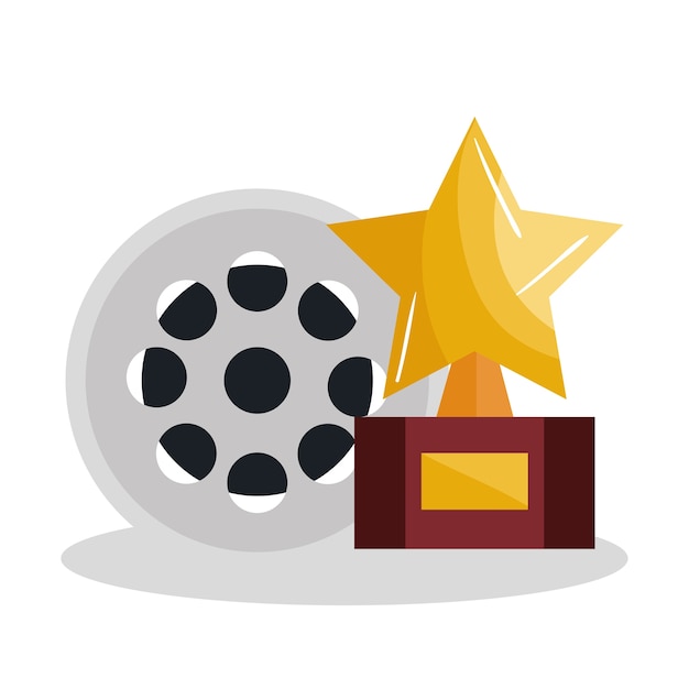 Movie entertainment elements icon vector illustration design