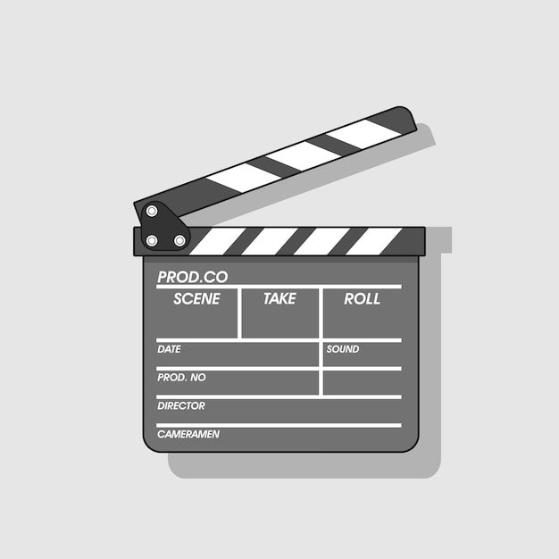 Movie film clap board illustration