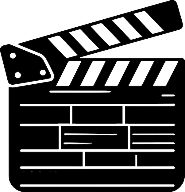 Movie or film cut icon vector silhouette