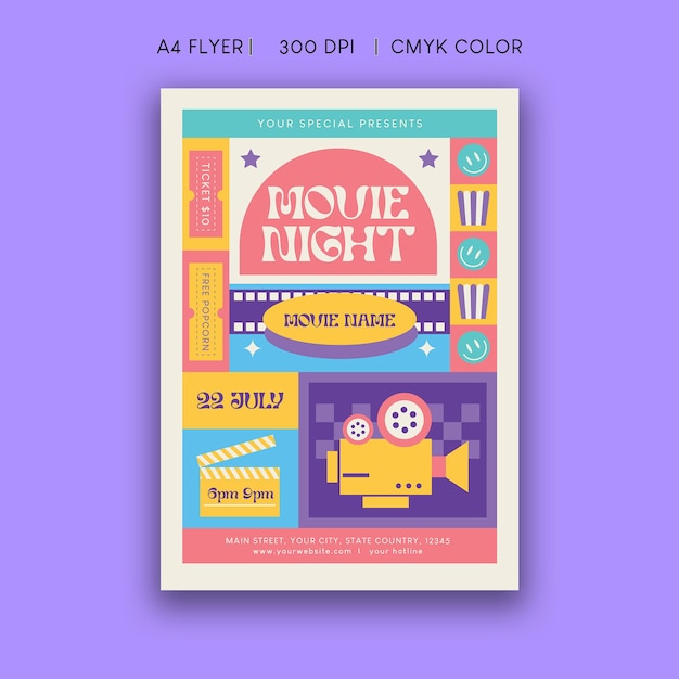 Movie night flyer