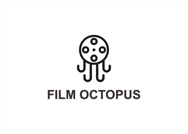 Векторная иллюстрация дизайна логотипа осьминога