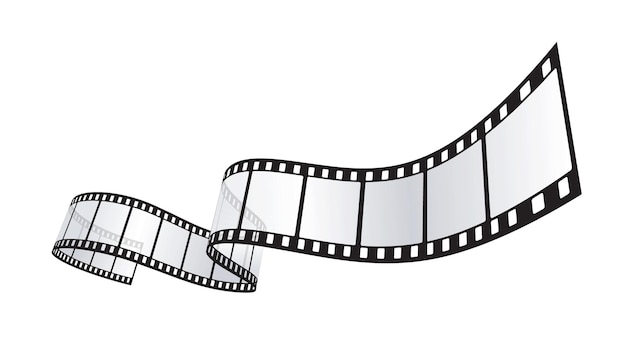 MOVIE PHOTOGRAPHY film strip ISOLATED ON WHITE BACKGROUND