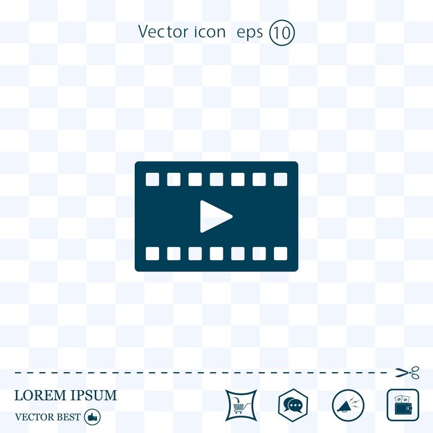 영화 재생 비디오 아이콘 벡터 디자인