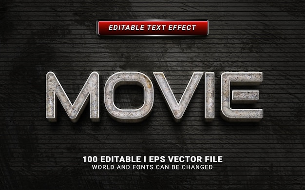 Vector movie text effect