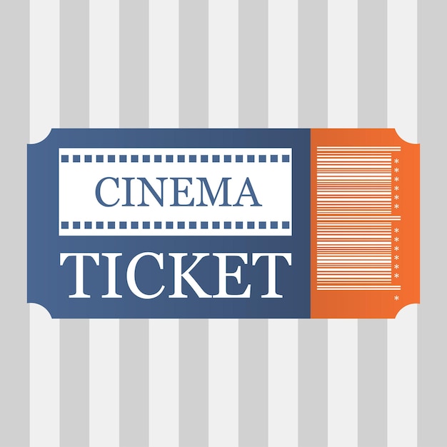 Movie ticket icon Vector illustration in flat design cinema tickets for a retro event