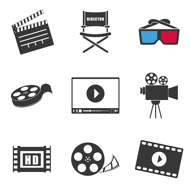 Vector movie and videofilm entertainment