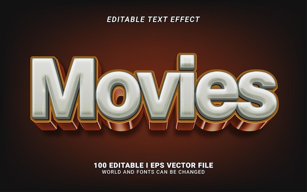 Movies editable text effect design