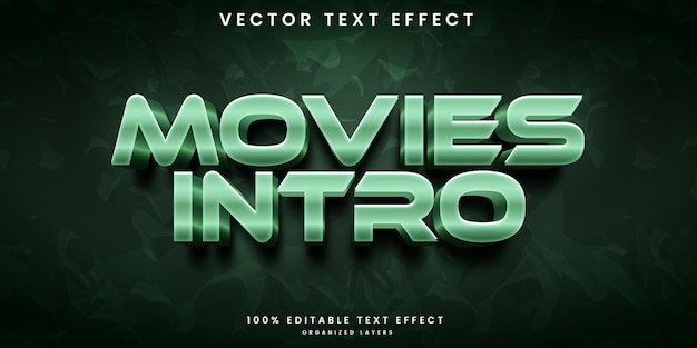 Vector movies editable text effect