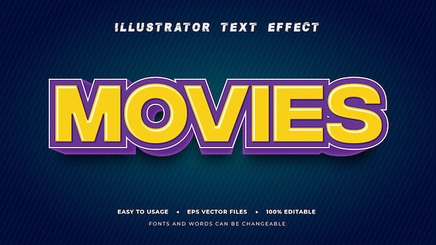 Вектор movies_editable_text_style_effect