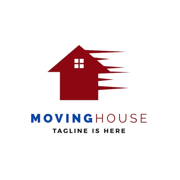 Moving house logo vector icon illustration