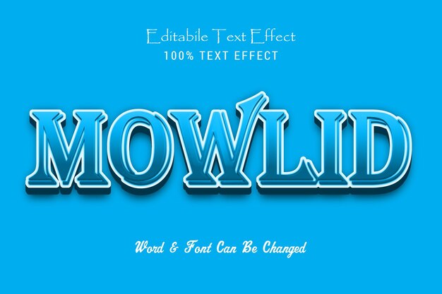 Mowlidテキストエフェクトコミックフォントスタイルの単語とフォントを変更できます