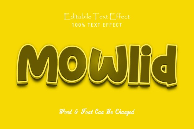 Mowlidテキストエフェクトコミックフォントスタイルの単語とフォントを変更できます