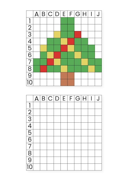 Vector mozaïek kerstwerkblad afdrukbaar