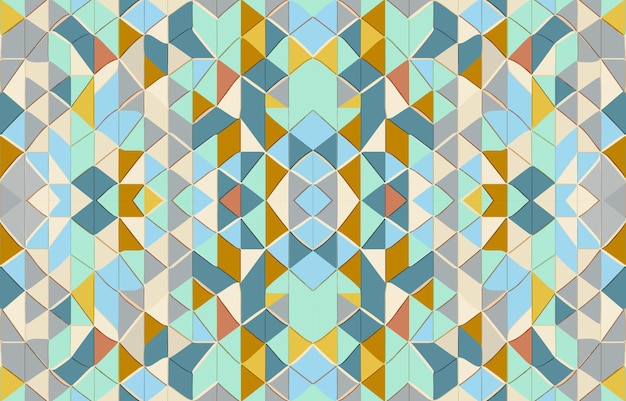 Mozaïek naadloos patroon pasteltint Abstracte grafische stoffenlijn moderne elegante minimale retrostijl