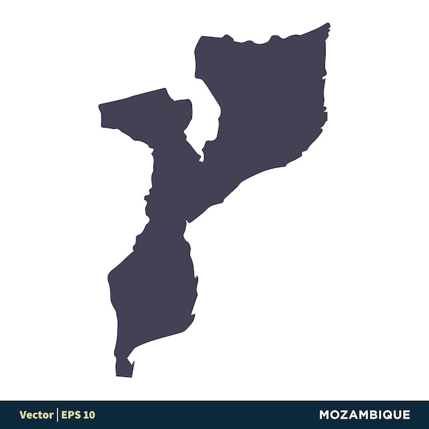 Mozambique Africa Countries Map Icon Vector Logo Template Illustration Design Vector EPS 10