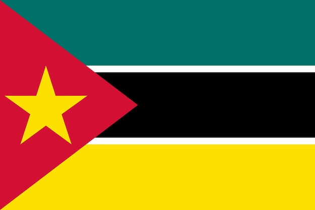 Mozambique flag simple illustration for independence day or election