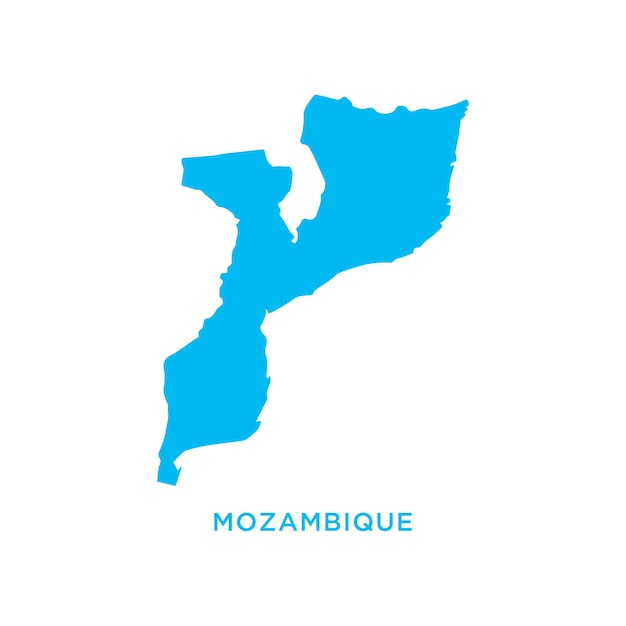 Mozambique kaart icoon Afrika logo glyph ontwerp illustratie