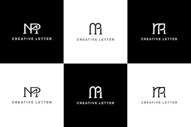 mp brief logo design.abstract pm vector logo