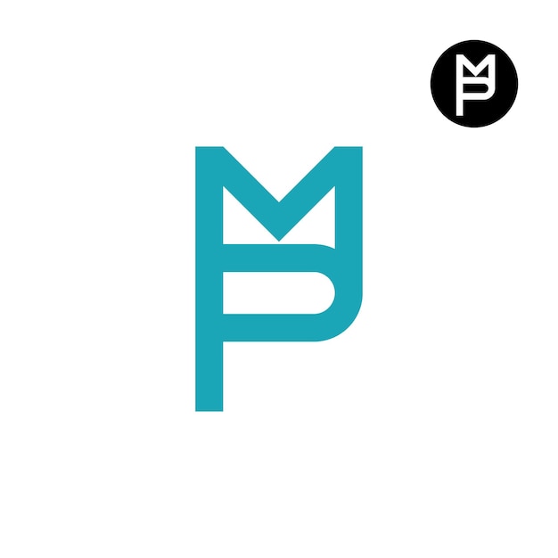 MP Letter PM Monogram Logo Design Eenvoudig