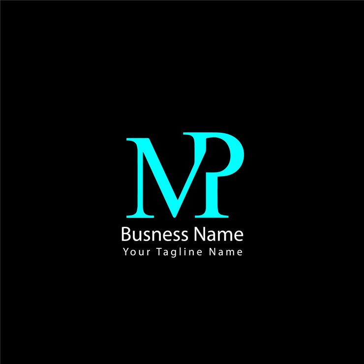 वेक्टर mp luxury monogram and initial letters logo design