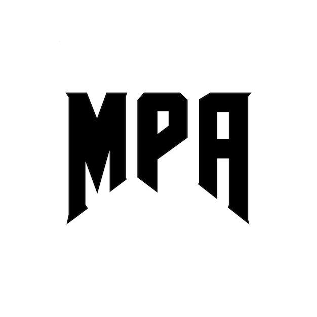 MPA letter logo ontwerp voor technologiebedrijf MPA logo ontwerp zwarte en witte kleurencombinatie MPA logo MPA vector MPA ontwerp MPA icoon MPA alfabet MPA typografie logo ontwerp