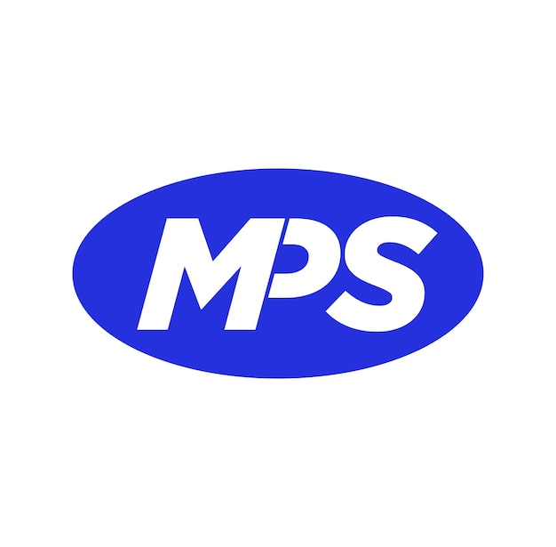 MPS bedrijfsnaam beginletters monogram MPS Typografie icoon