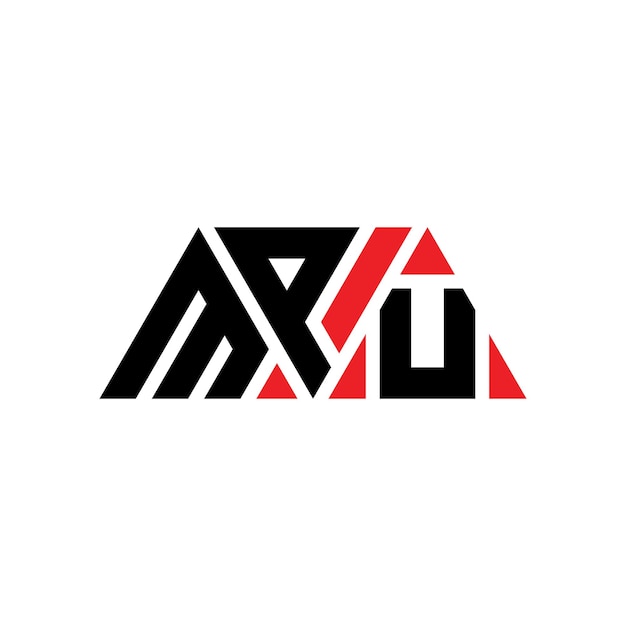 MPU driehoek letter logo ontwerp met driehoek vorm MPU drieHoek logo ontwerp monogram MPU drie hoek vector logo sjabloon met rode kleur MPU drie Hoek logo eenvoudig Elegant en luxe logo MPU