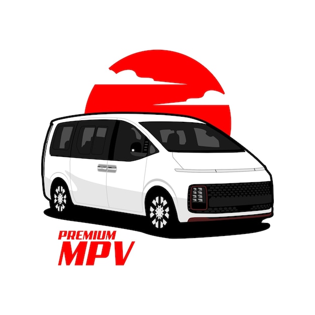 Vector mpv car automotive vector illustration