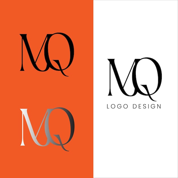 MQ 초기 문자 로고 디자인