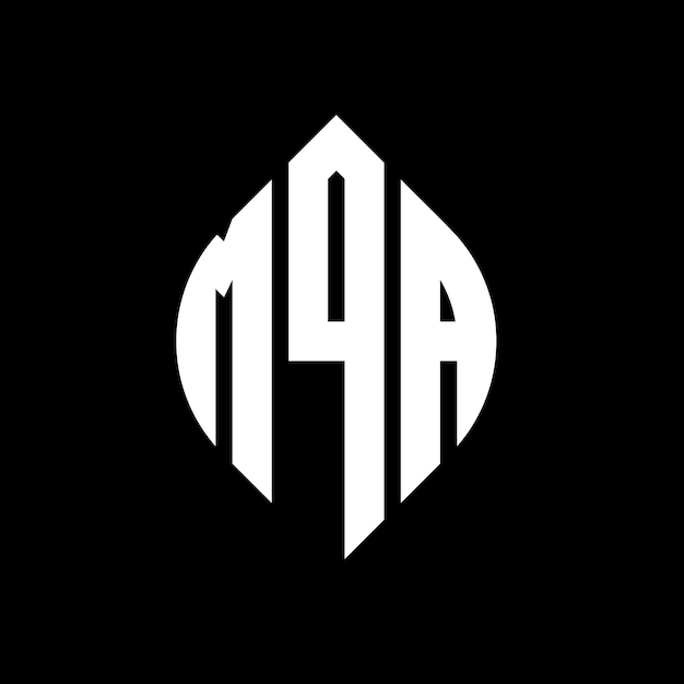 mqa circle letter logo design with circle and ellipse shape mqa ellipse letters with typographic style the three initials form a circle logo mqa circle emblem abstract monogram letter mark vector