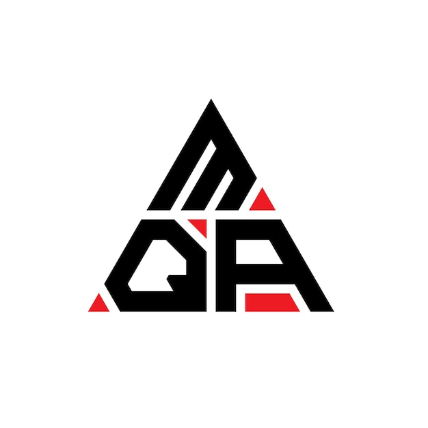 mqa triangle letter logo design with triangle shape mqa triangle logo design monogram mqa triangle vector logo template with red color mqa triangular logo simple elegant and luxurious logo