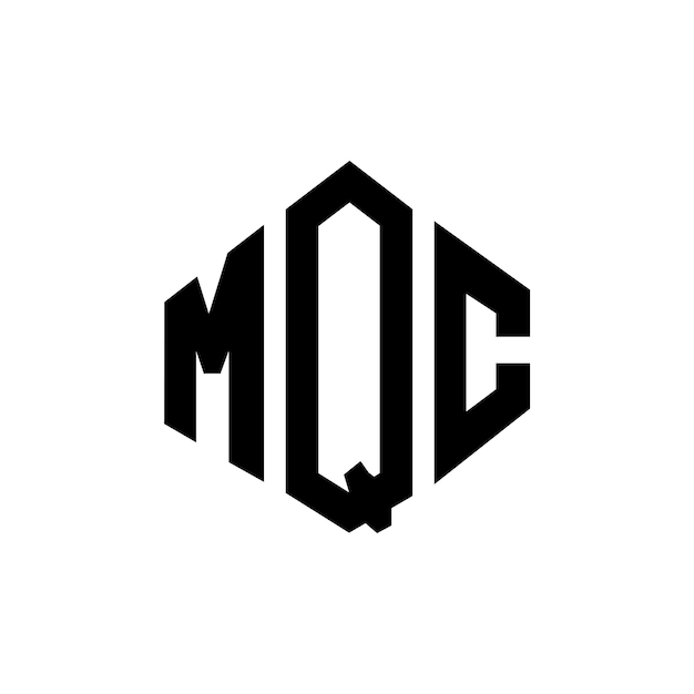 Vettore mqc letter logo design con forma di poligono mqc poligono e forma di cubo logo design mqc esagono vettoriale modello di logo colori bianco e nero mqc monogramma business e logo immobiliare