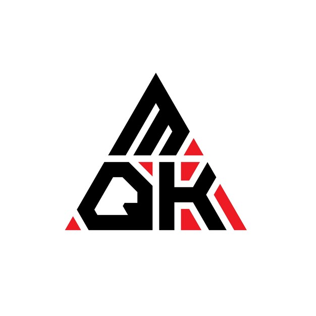 mqk triangle letter logo design with triangle shape mqk triangle logo design monogram mqk triangle vector logo template with red color mqk triangular logo simple elegant and luxurious logo