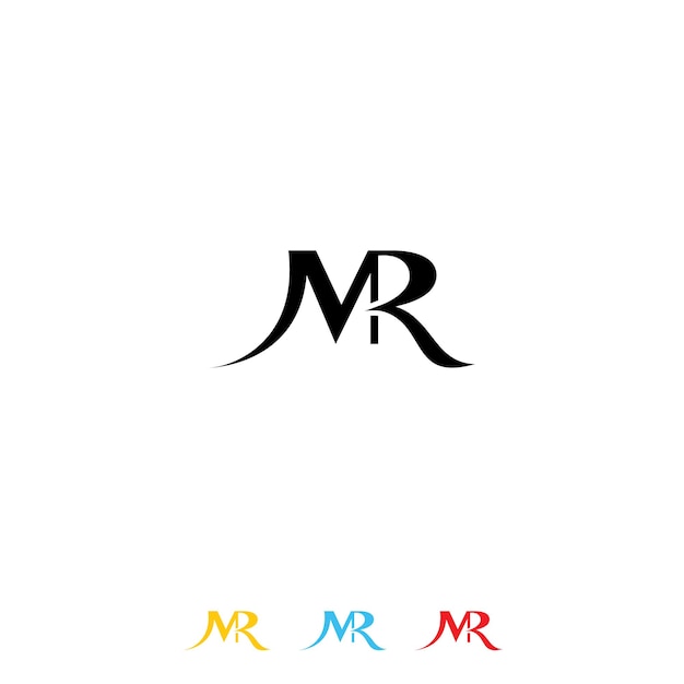 Vector mr luxury logo design vector template