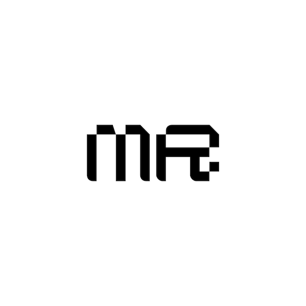 MR monogram logo design letter text name symbol monochrome logotype alphabet character simple logo