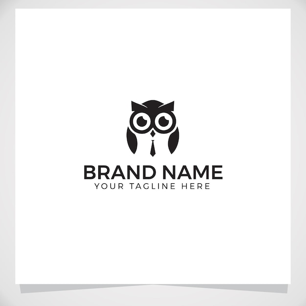 Vector mr owl logo design template